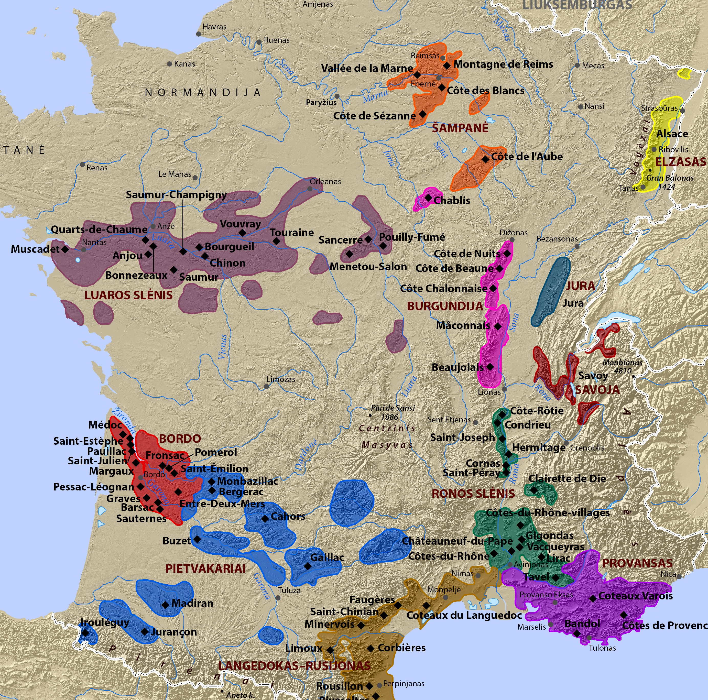 Prancūzijos vyno regionai